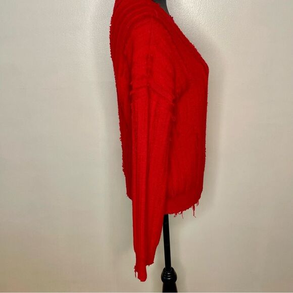 RtA Emmet Sweater Distressed Crewneck Cherry Pullover Knit Grunge Red Size XS - Picture 6 of 10